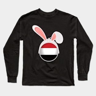 happy easter Yemen bunny ears flag cute designs Long Sleeve T-Shirt